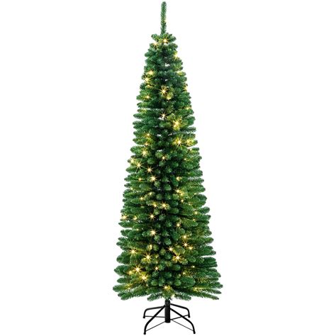 6ft pencil christmas tree with lights|pencil christmas tree hobby lobby.